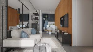 APARTAMENTO 60m2 - LIVING - 4K